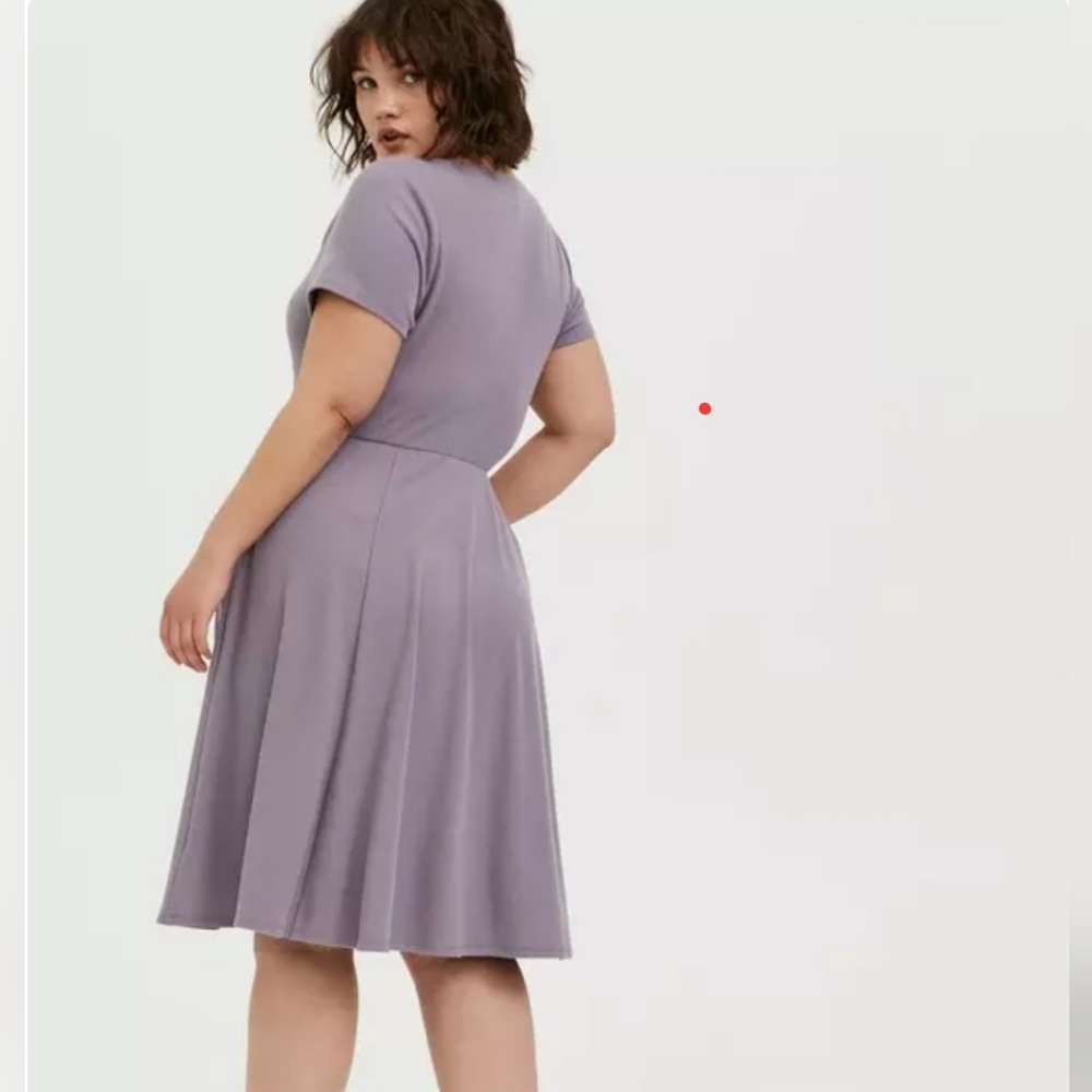 Torrid Mini Ribbed Button Down Skater Dress - Picture 3 of 12